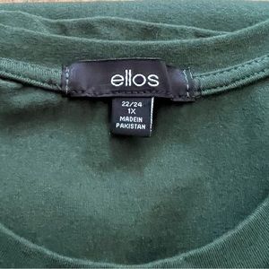 Women PLUS KNIT MAXI DRESS1x 22/24W dark green- NWOT ELLOS BRAND